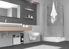 Sanipack Silence, WC-silppuripumppu, pesuallas/suihku, sisäänrakennettava