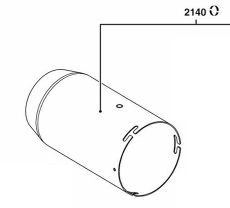 Liekkiputki Ø130/100/90, L=385, VL3 KL