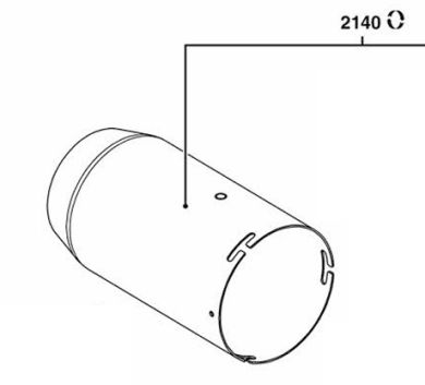 Liekkiputki Ø130/100/90, L=385, VL3 KL