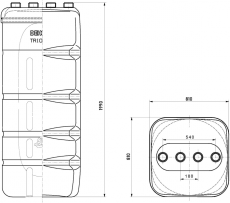 Öljysäiliö TrioSafe 1000L, muovi