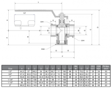 Palloventtiili lianerottimella Easyflux 1"