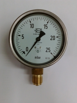 Kaasupainemittari Marchel 0...25 mbar, 1/2"