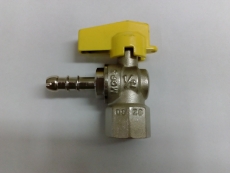 Nestekaasuventtiili 1/2" SK - 9,8 90° perhoskahvalla 1/2" SK - letkuliitin 9,8