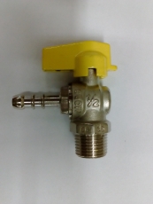 Nestekaasuventtiili  1/2" UK - 9,8 90° perhoskahvalla 1/2" UK - letkuliitin 9,8