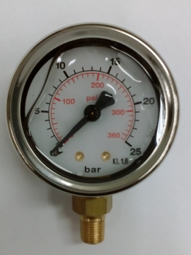 Painemittari 0-25 bar 50 x 1/8 vaimennettu