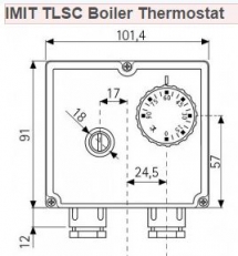 Kaksoistermostaatti IMIT TLSC 0-90 °C