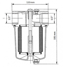 Öljysuodatin ITA 12 K181 Ø 120