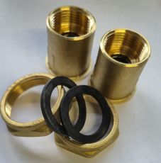 Pumpun liitinpari suluin messinki DN25 1½" 