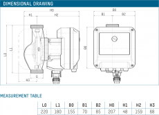 Lämpöjohtopumppu 25-60/180 Tacoflow3 MAX